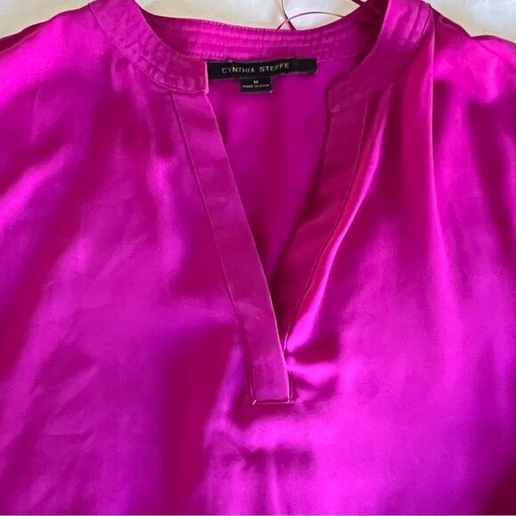 Green  polka dot and sheer Pink Women's Tops - Picture 4 of 7